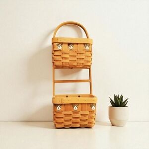 Wicker Basket Letter Holder